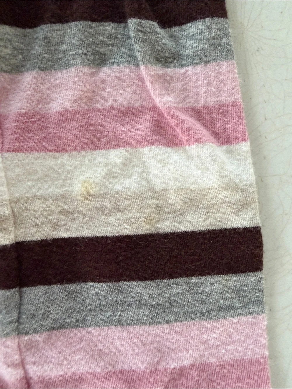 GAPKIDS White Top with Pink & Brown Striped Set and Brown Skirt